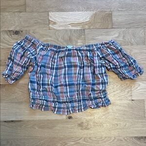 American Eagle Outfitters Multicolor Plaid Crop Top